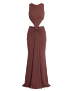 OVAL DRESS - Russet