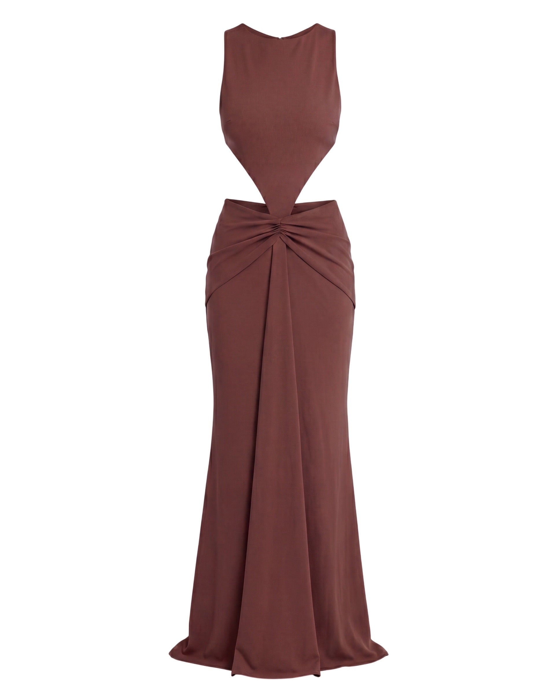 OVAL DRESS - Russet