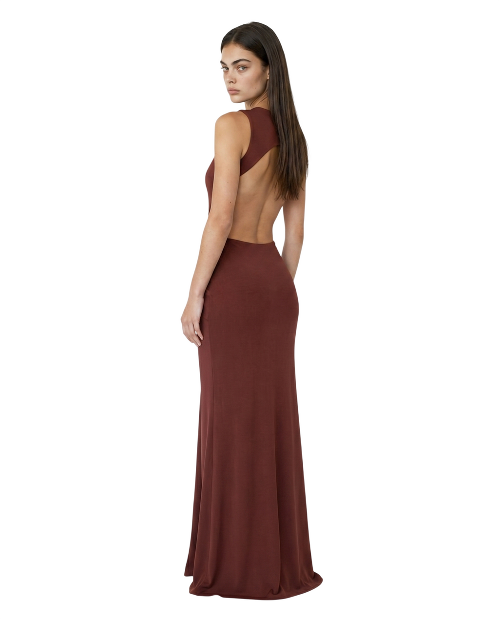 OVAL DRESS - Russet