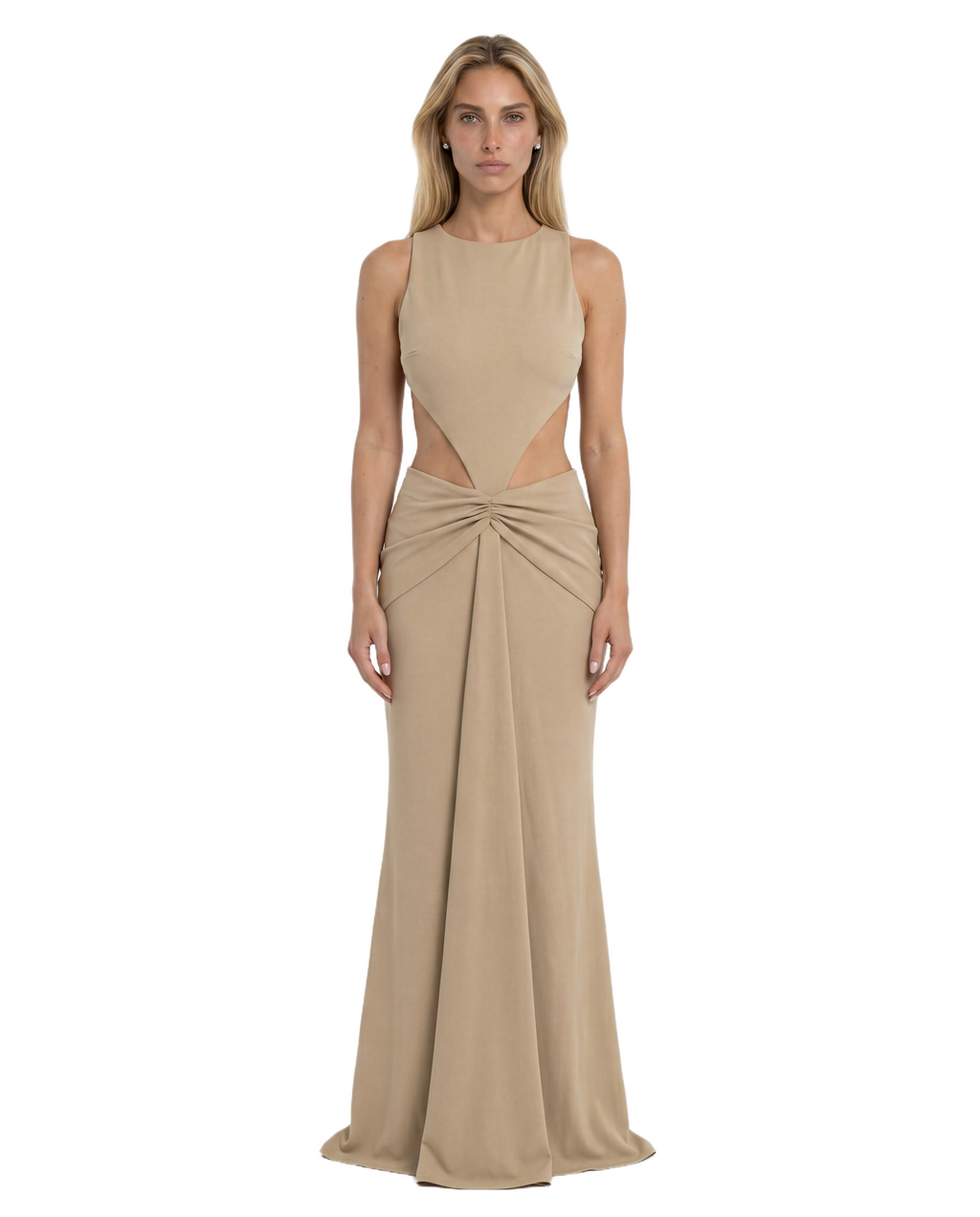 OVAL DRESS - Beige