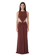 OVAL DRESS - Russet
