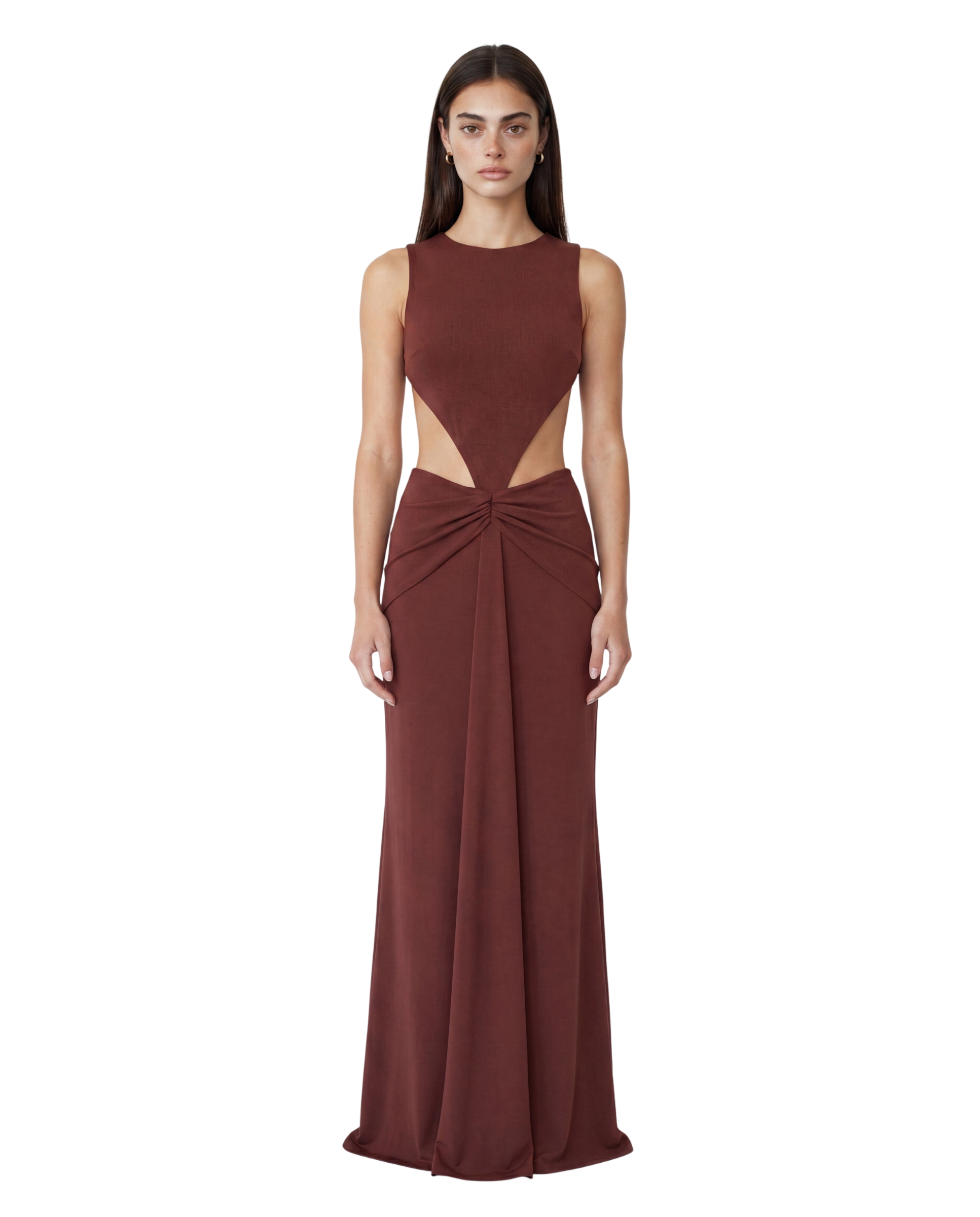 OVAL DRESS - Russet