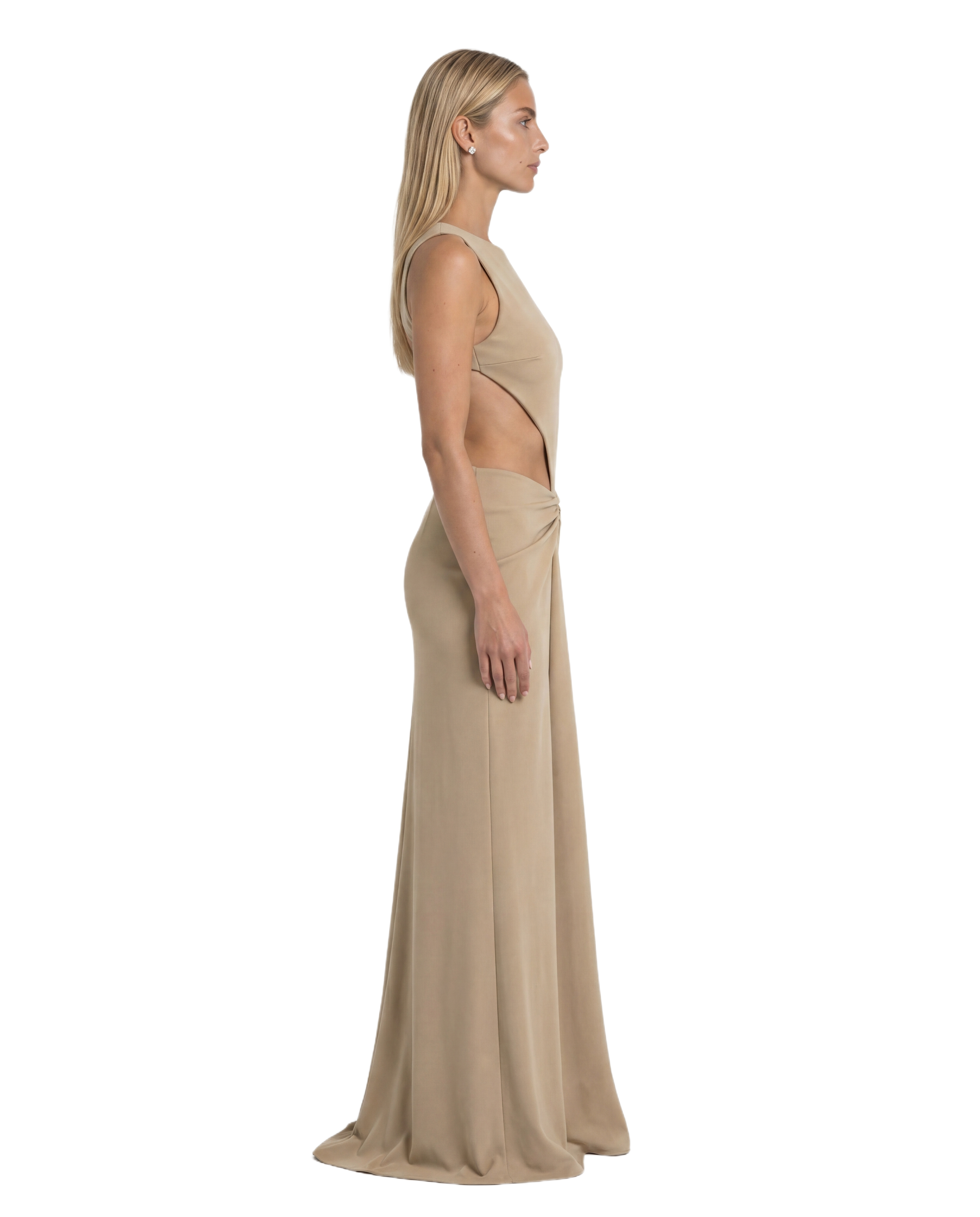 OVAL DRESS - Beige
