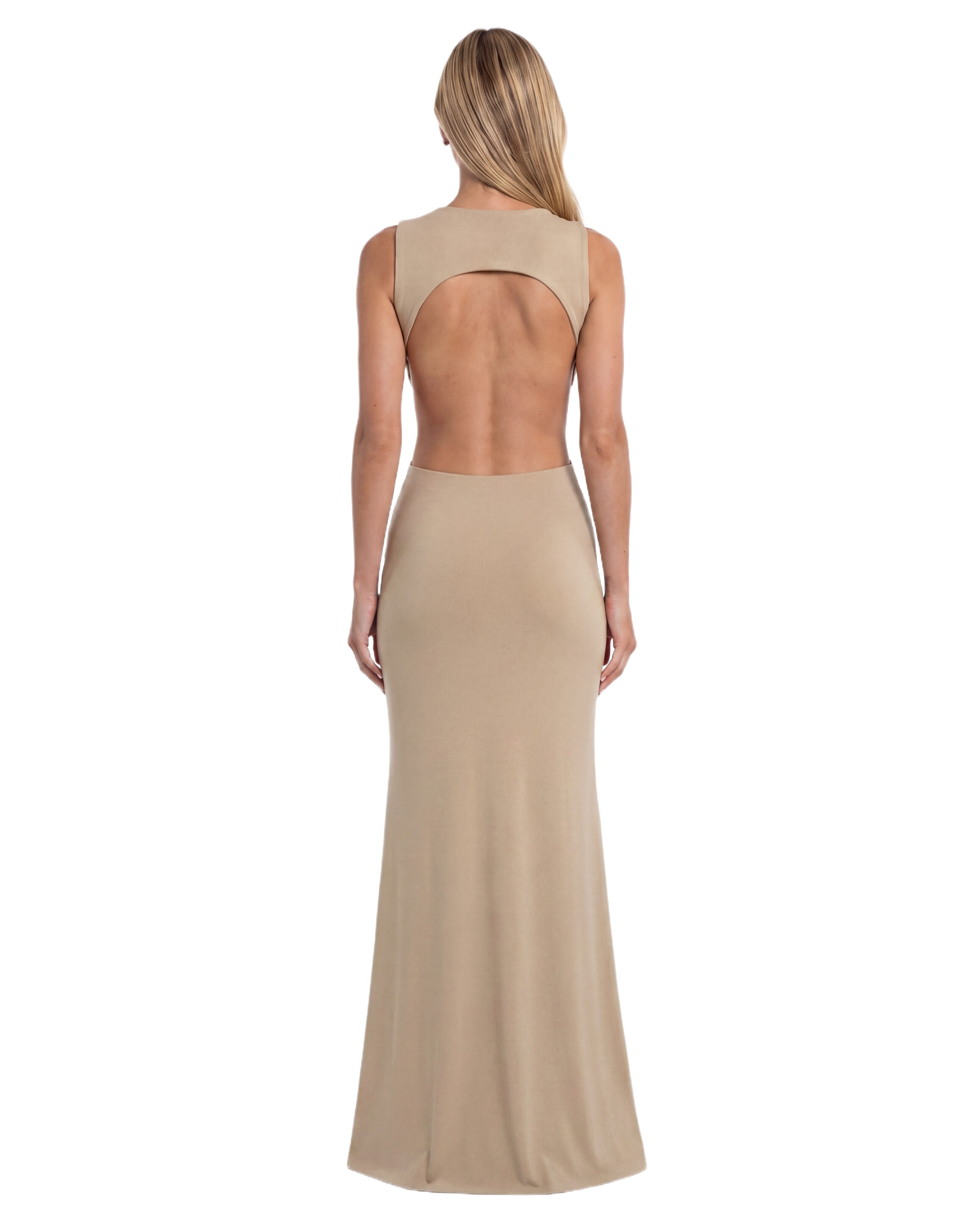 OVAL DRESS - Beige